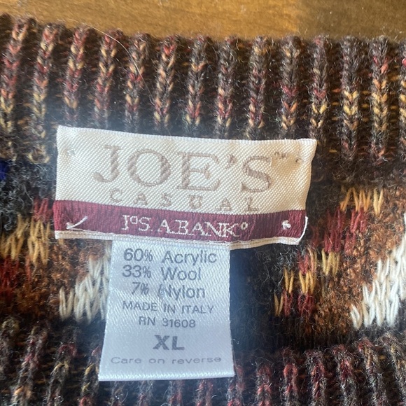 Joes casual Joseph A Bank wool blend crew neck sweater grandpa core vintage xL - Picture 3 of 4